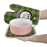 Cunningham Dress Green Dancers Tartan Crest Oven Mitt And Pot Holder (2 Oven Mitts + 1 Pot Holder)